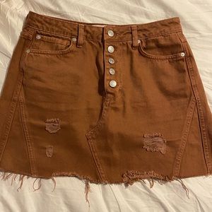 Free people denim skirt